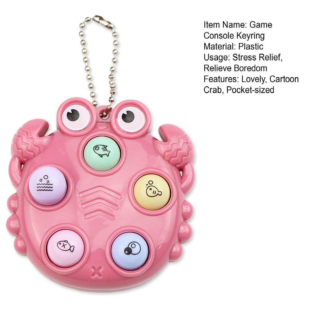 Mini Decompression Toy Mini Portable Game Console Pendant Toy Pink