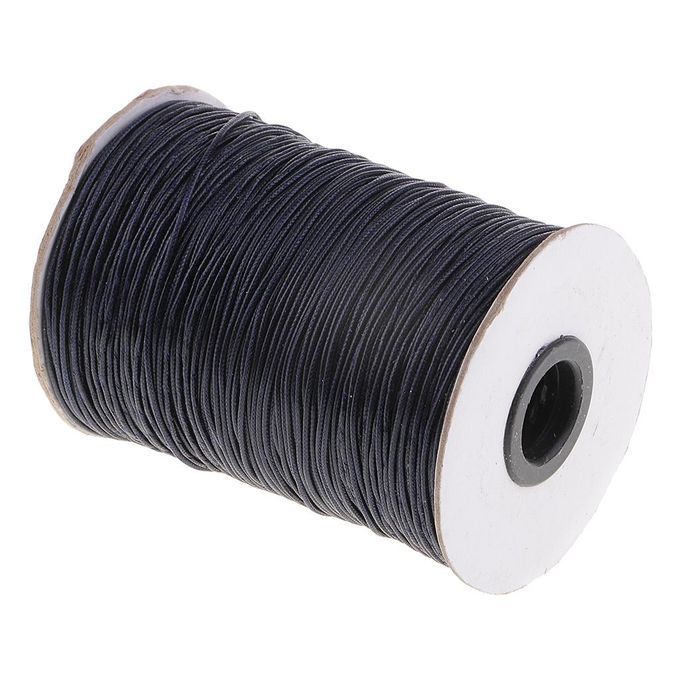 DIY Waxed Cotton Cord Wire Thread Beading Macrame String Navy Blue
