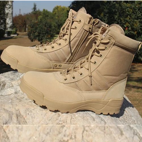 Mens Boots Safety Boots Fashion Mens Shoes Boots Outdoor Hiking Boots -Khaki
