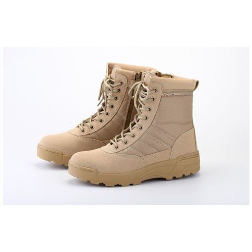 Mens Boots Safety Boots Fashion Mens Shoes Boots Outdoor Hiking Boots -Khaki