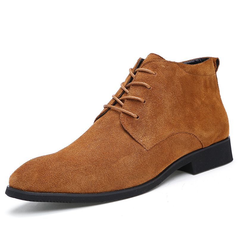 Draft Chelsea Lace-up Boots In Brown