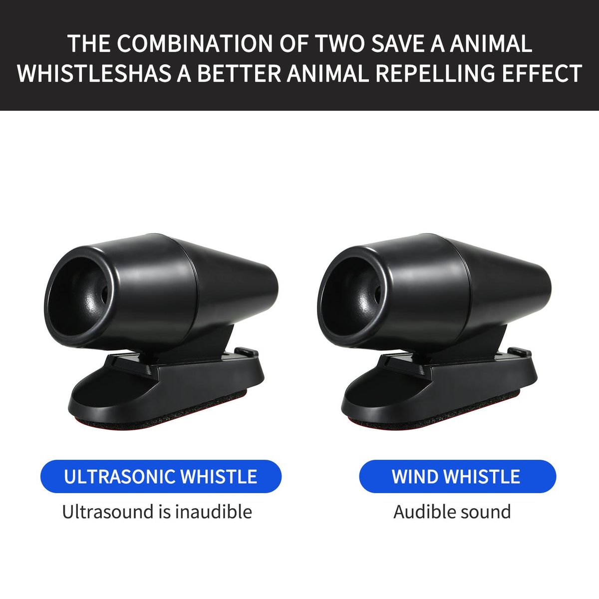 2 PCS Deer Whistles Wind Deer Warning Devices Collision Alerts Wildlife Warning Device for Truck Vehicles Cars,Motorcycles