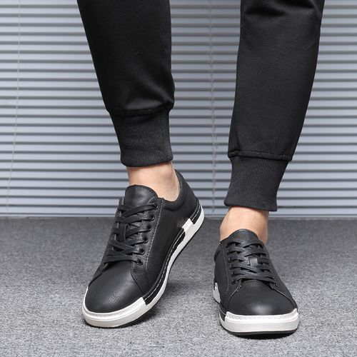 Men Skate Shoes Male Breathable Casual Big Size Shoes Black