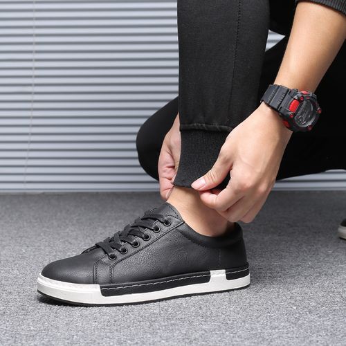 Men Skate Shoes Male Breathable Casual Big Size Shoes Black