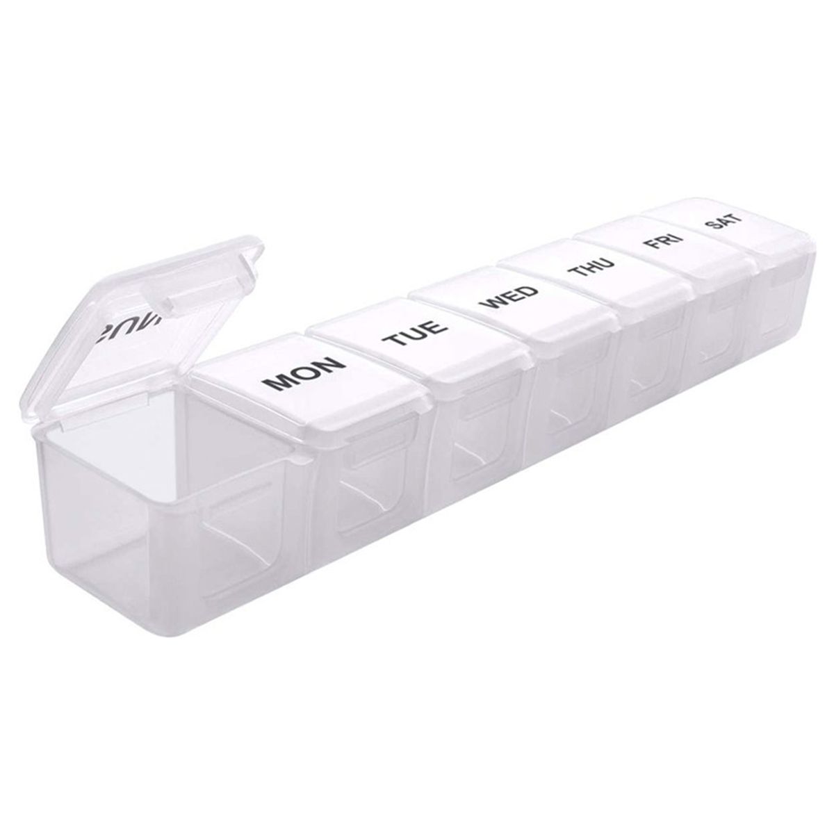Pill Box   Large Weekly Pill Organizer White