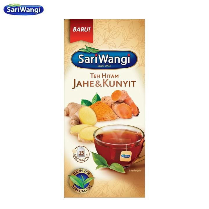 Sariwangi Teh Hitam Jahe & Kunyit 25 Teh Celup 37.5 gr