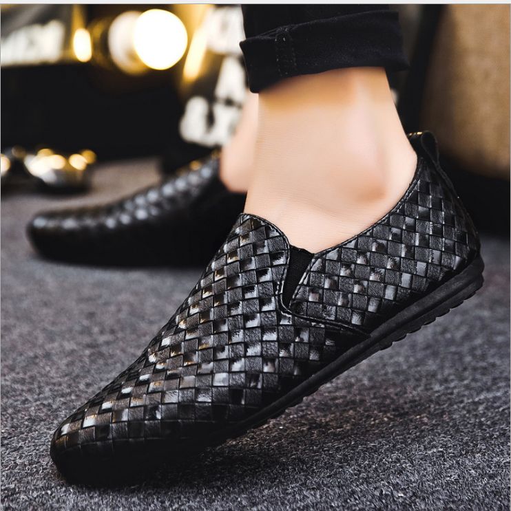 Men's Loafers Slip On Sneakers Men's Leather Shoes