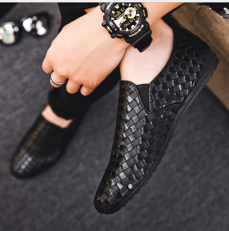 Men's Loafers Slip On Sneakers Men's Leather Shoes