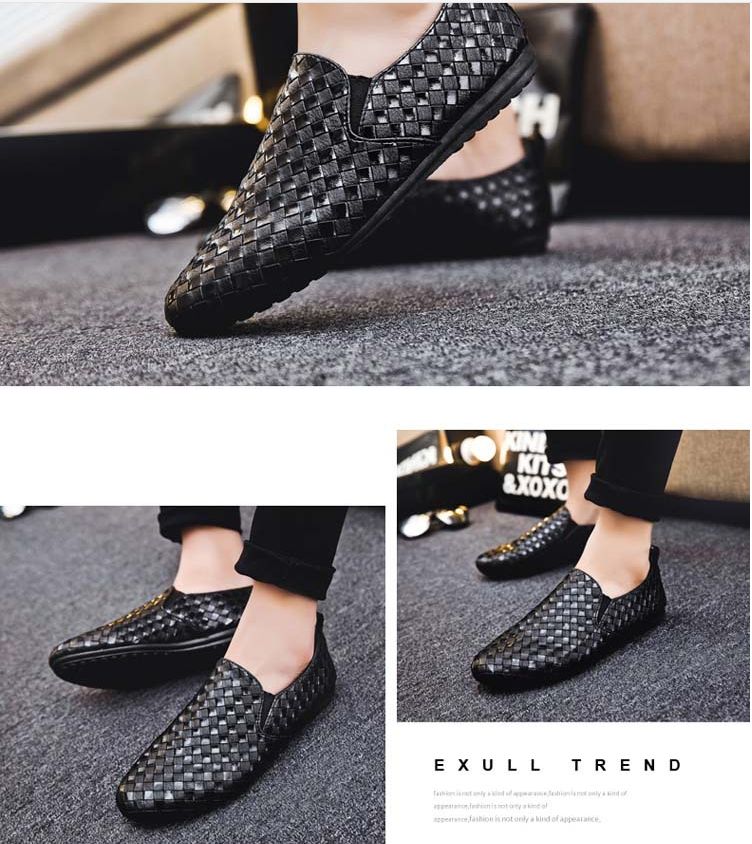 Men's Loafers Slip On Sneakers Men's Leather Shoes