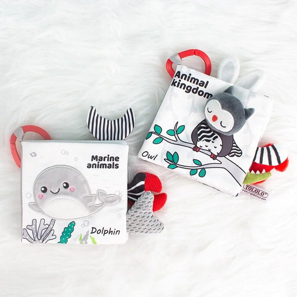 2 Pcs Early Education Tail Cloth Book Baby Bath Books Babies Newborn Essentials Sensory Toys Ocean