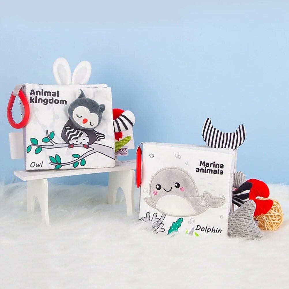 2 Pcs Early Education Tail Cloth Book Baby Bath Books Babies Newborn Essentials Sensory Toys Ocean