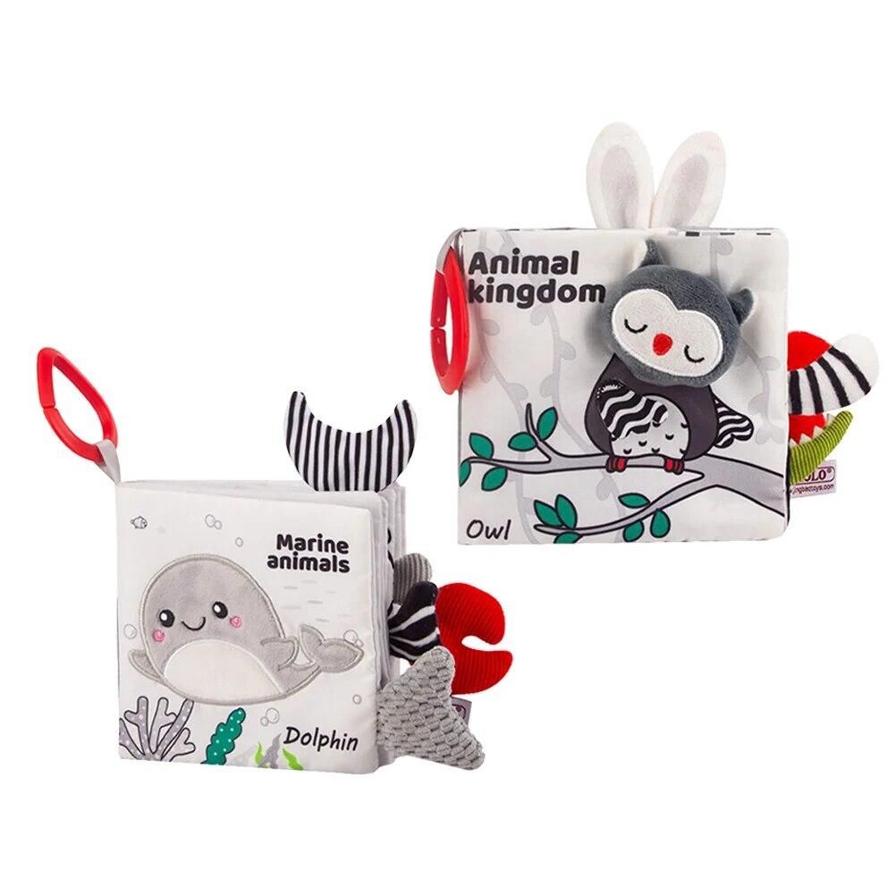 2 Pcs Early Education Tail Cloth Book Baby Bath Books Babies Newborn Essentials Sensory Toys Ocean