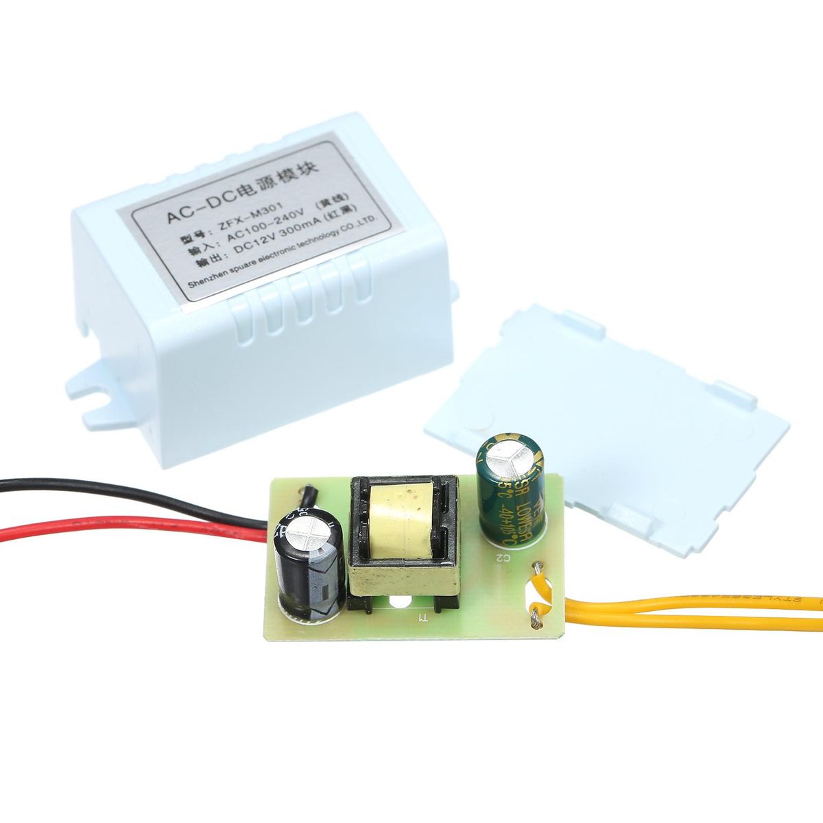 A C-D C100-240V D C12V 300mA Switch Electronic Module with Overvoltage/ Overcurrent/ Short Circuit/ Overheating P-rotection Design Mini Portable for Industrial Control System