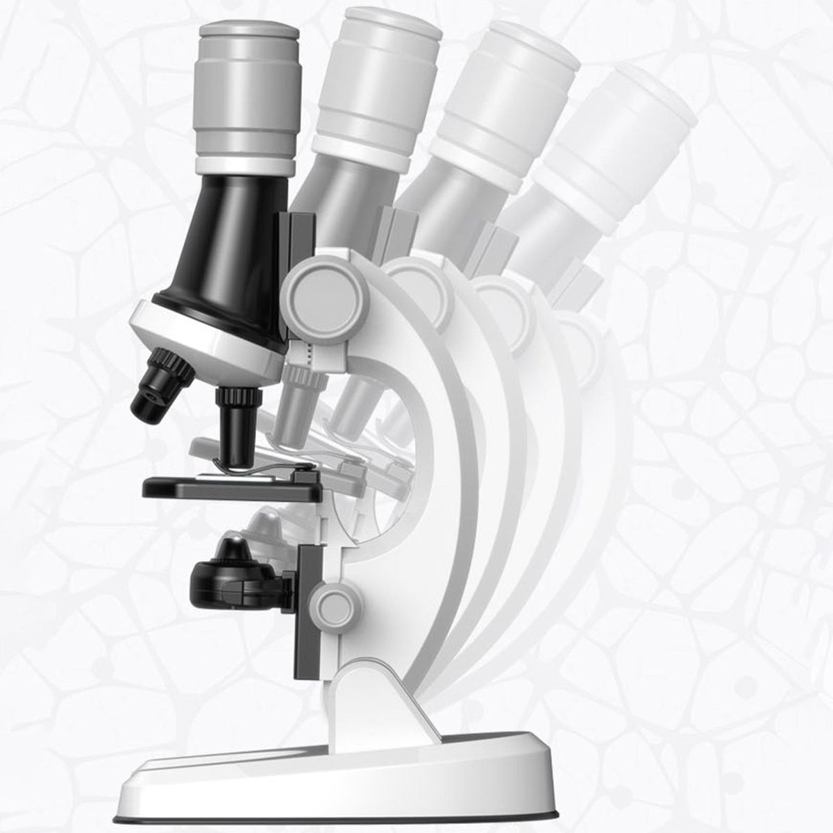 Starter Educational Science Compound Microscope Kit For Kids White