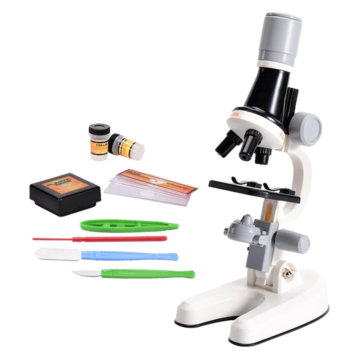 Starter Educational Science Compound Microscope Kit For Kids White
