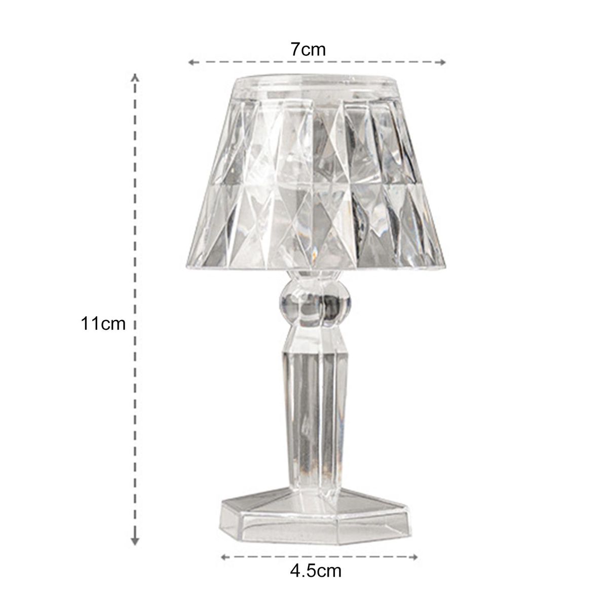 Led Lamp Glow 3-color Led Bedside Lamp Battery Powered for Parties Warm White