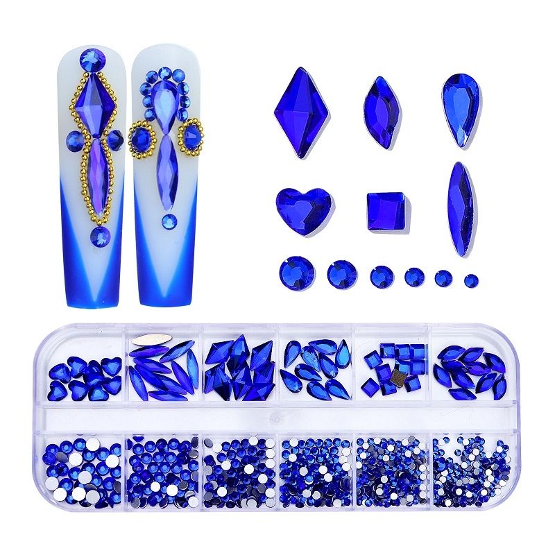 12 Grid Flat Bottom Nail Rhinestones, Specification: 11