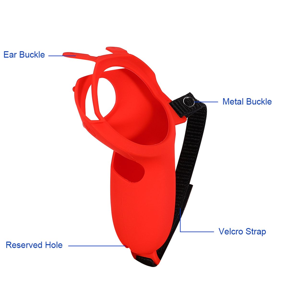 Silicone Controller Grip Protective Cover Sleeve For Quest 2 VR Red
