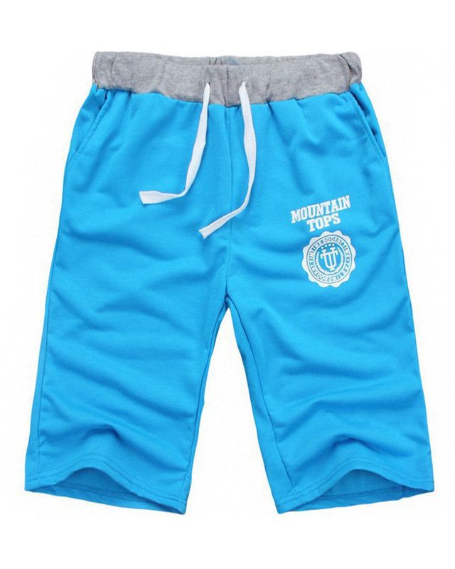 Men's Elastic Cargo Shorts Summer Casual Joggers Baggy-Blue