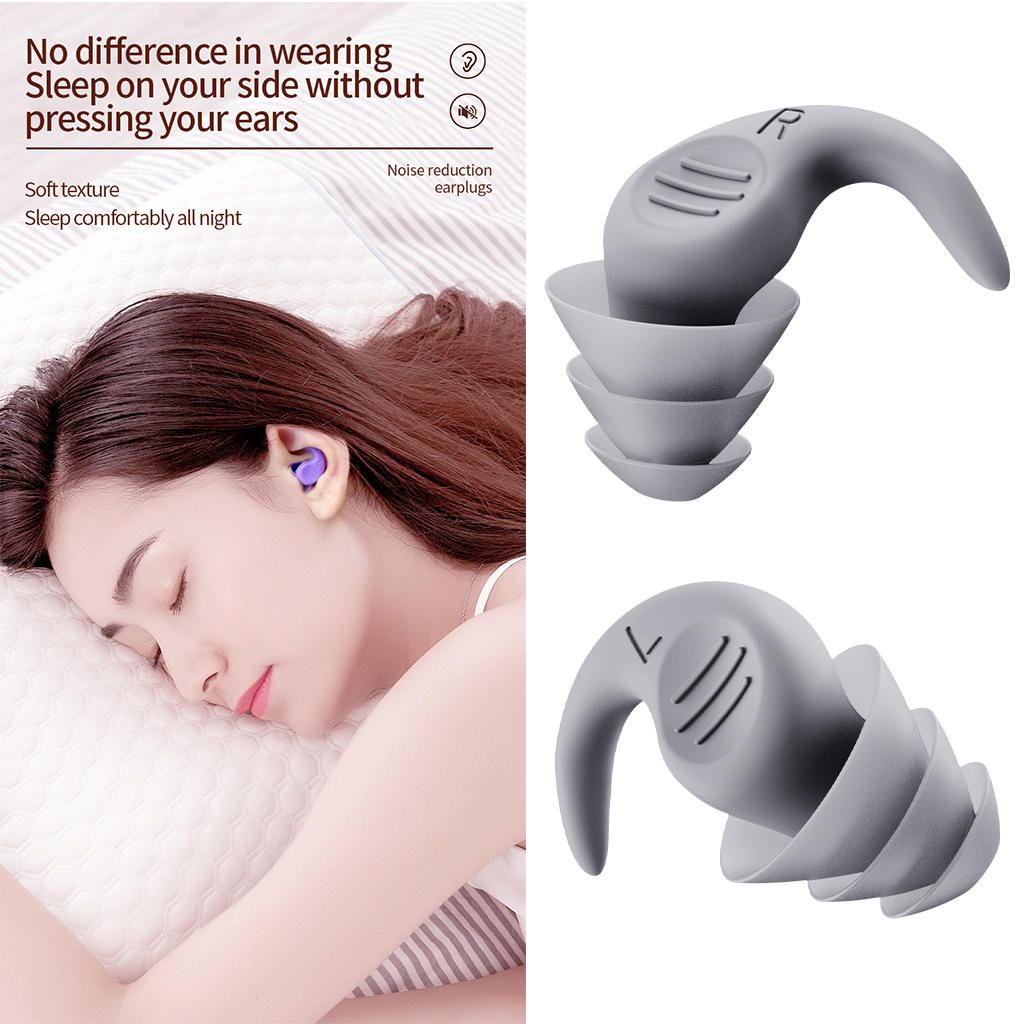 Noise Cancelling Ear Plugs Sound Blocking Earplug Noise Reduction Grey