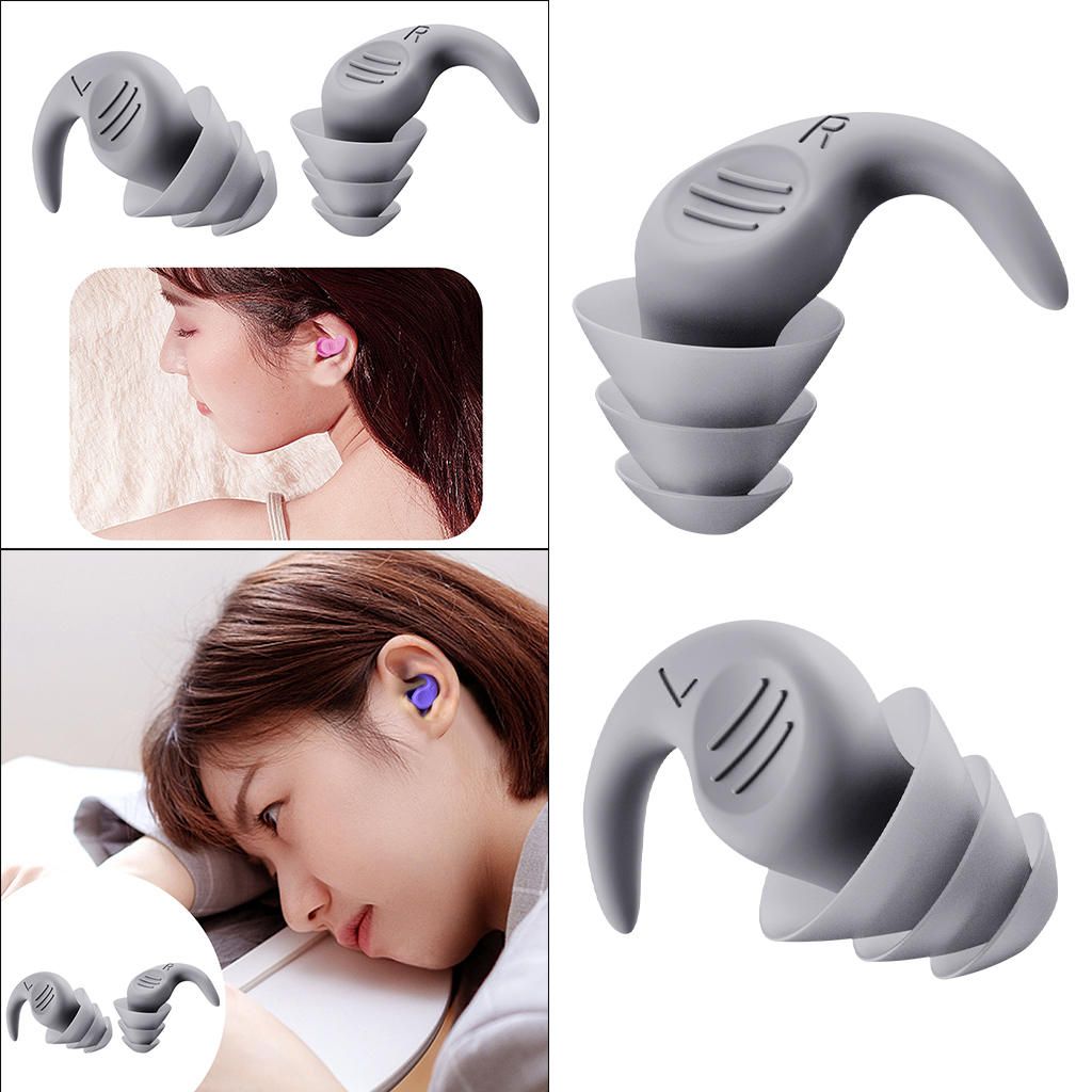 Noise Cancelling Ear Plugs Sound Blocking Earplug Noise Reduction Grey
