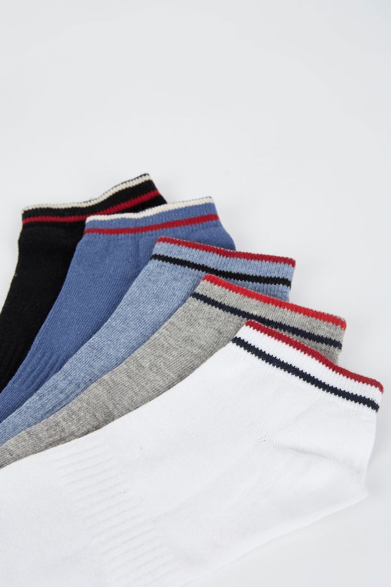 5 Piece Man Casual Low Cut Socks - Karma