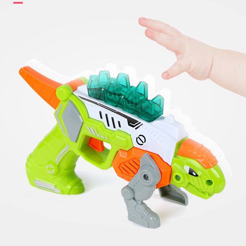 2 IN 1 Dinosaur Model Toy Fun For Kids Children Boys With Sound Light Gift [Green]