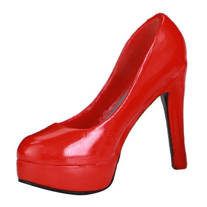 Red  Black 16 Scale Red High Heels Platform Shoes For 12 Female