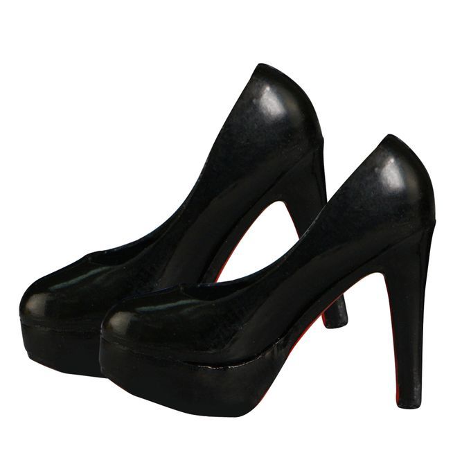 Red  Black 16 Scale Red High Heels Platform Shoes For 12 Female