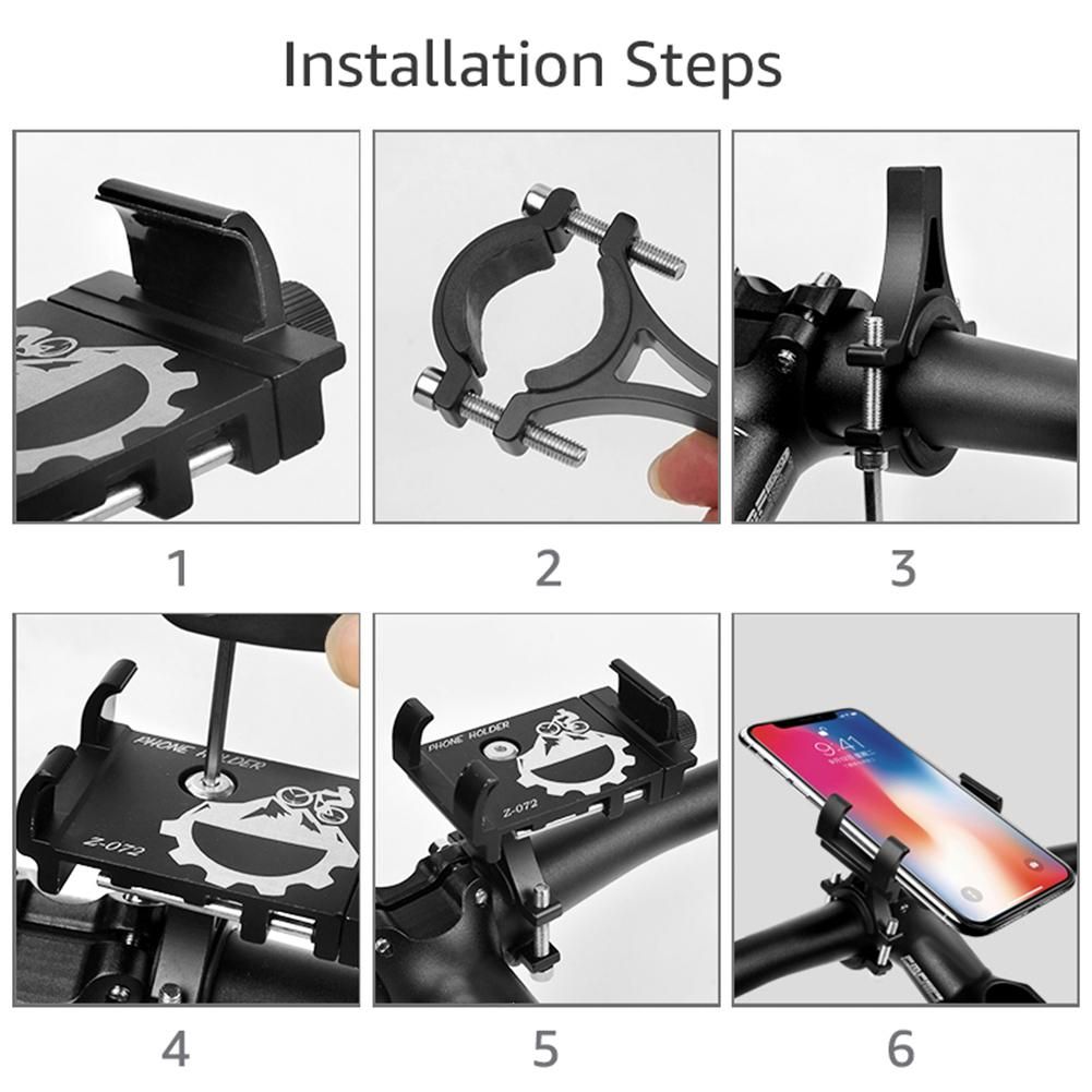Universal Aluminum Alloy Bike Bicycle Phone Holder Racks