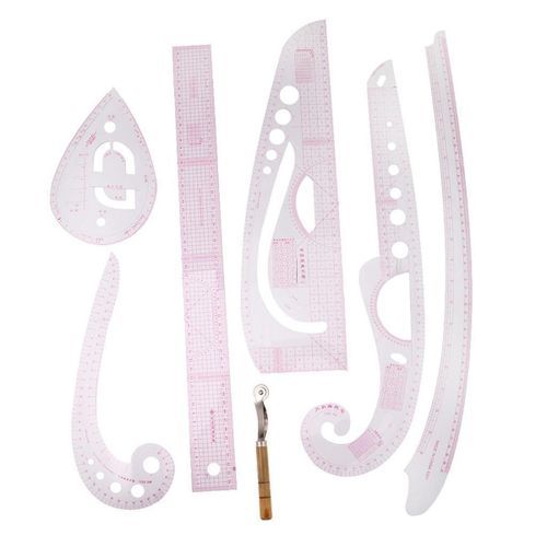 6pcs French Curves And Ruler