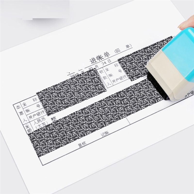 2 Pcs Manual Roller Stamp ID Protection Confidential Guard