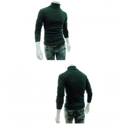 Turtle Neck Long Sleeve Top - Green Colour