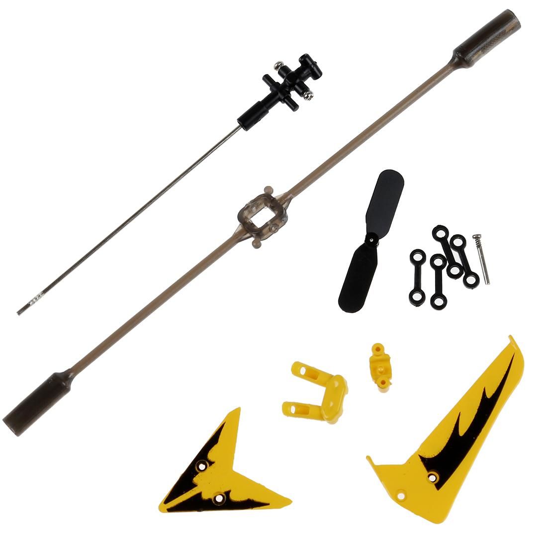 Syma Full Set Replacement Parts for Syma S107 RC Helicopter, Main s, Main Shaft,Tail Decorations, Tail Props, Balance Bar, Gear Set,Connect Buckle-Yellow Set-