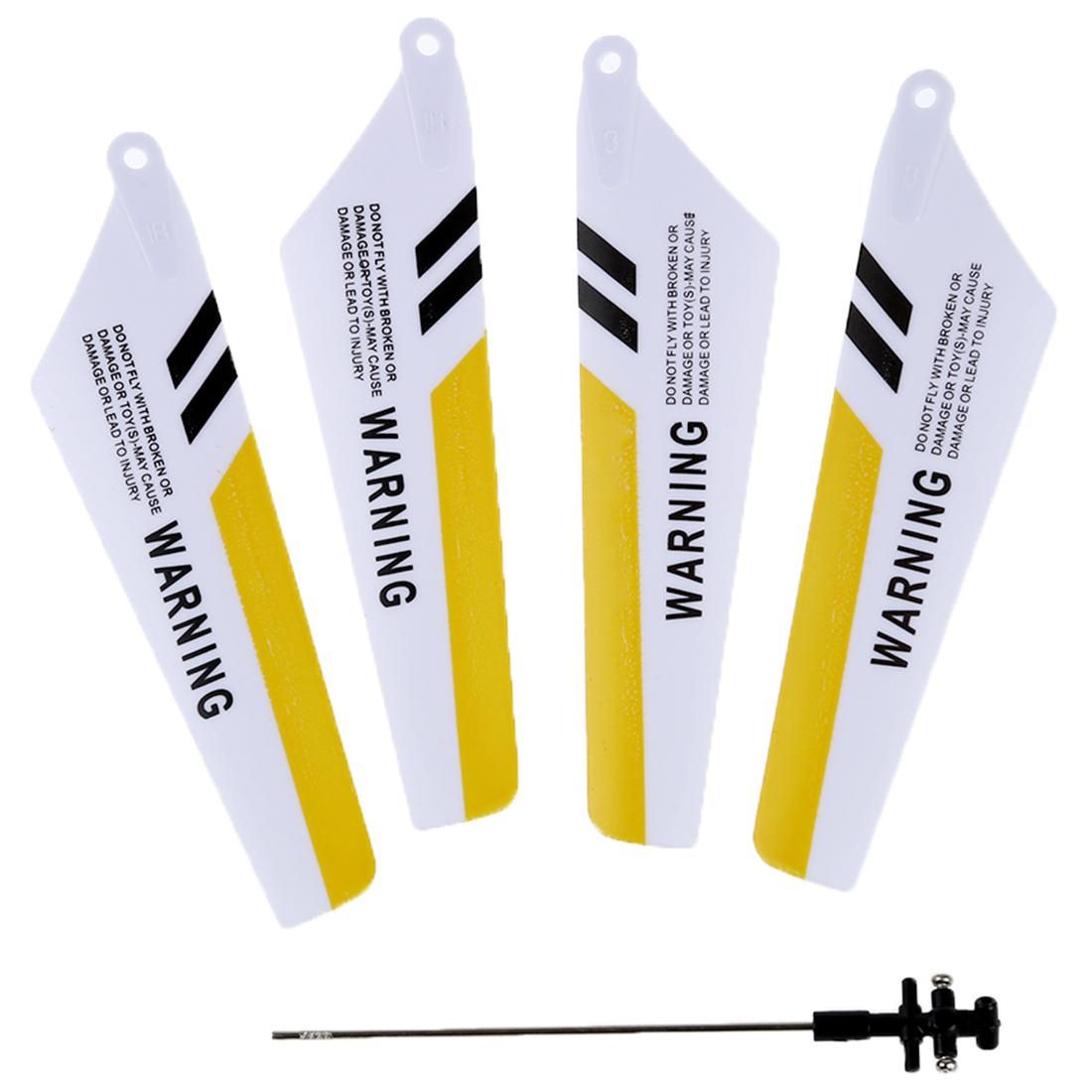 Syma Full Set Replacement Parts for Syma S107 RC Helicopter, Main s, Main Shaft,Tail Decorations, Tail Props, Balance Bar, Gear Set,Connect Buckle-Yellow Set-