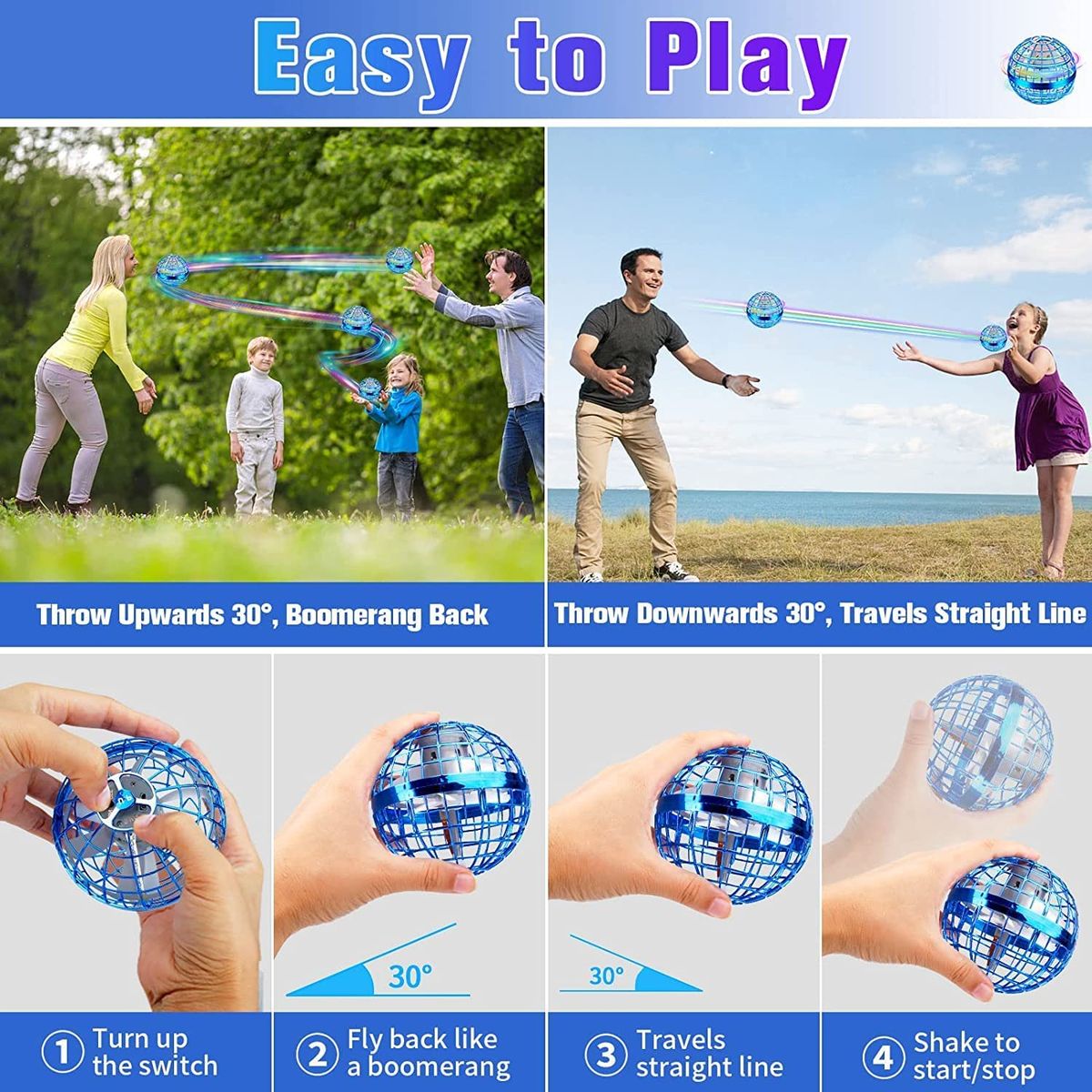 Flying Orb Ball Spinner Toys Hover UFO Mini Drone