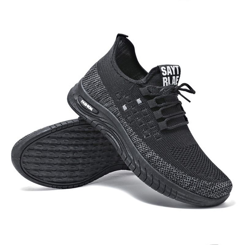 D06 Men Flying Knitting  Shoes Lace Up Sports Casual Shoes