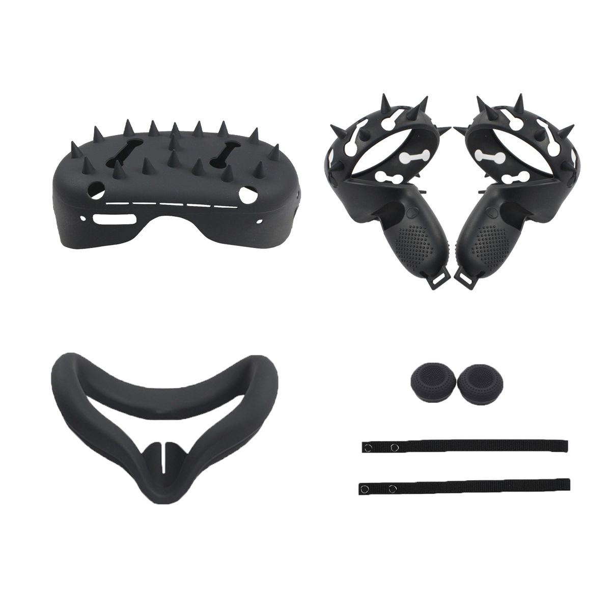 Soft Touch Controller Grip Cover For Oculus Quest 2 Accessories  Black