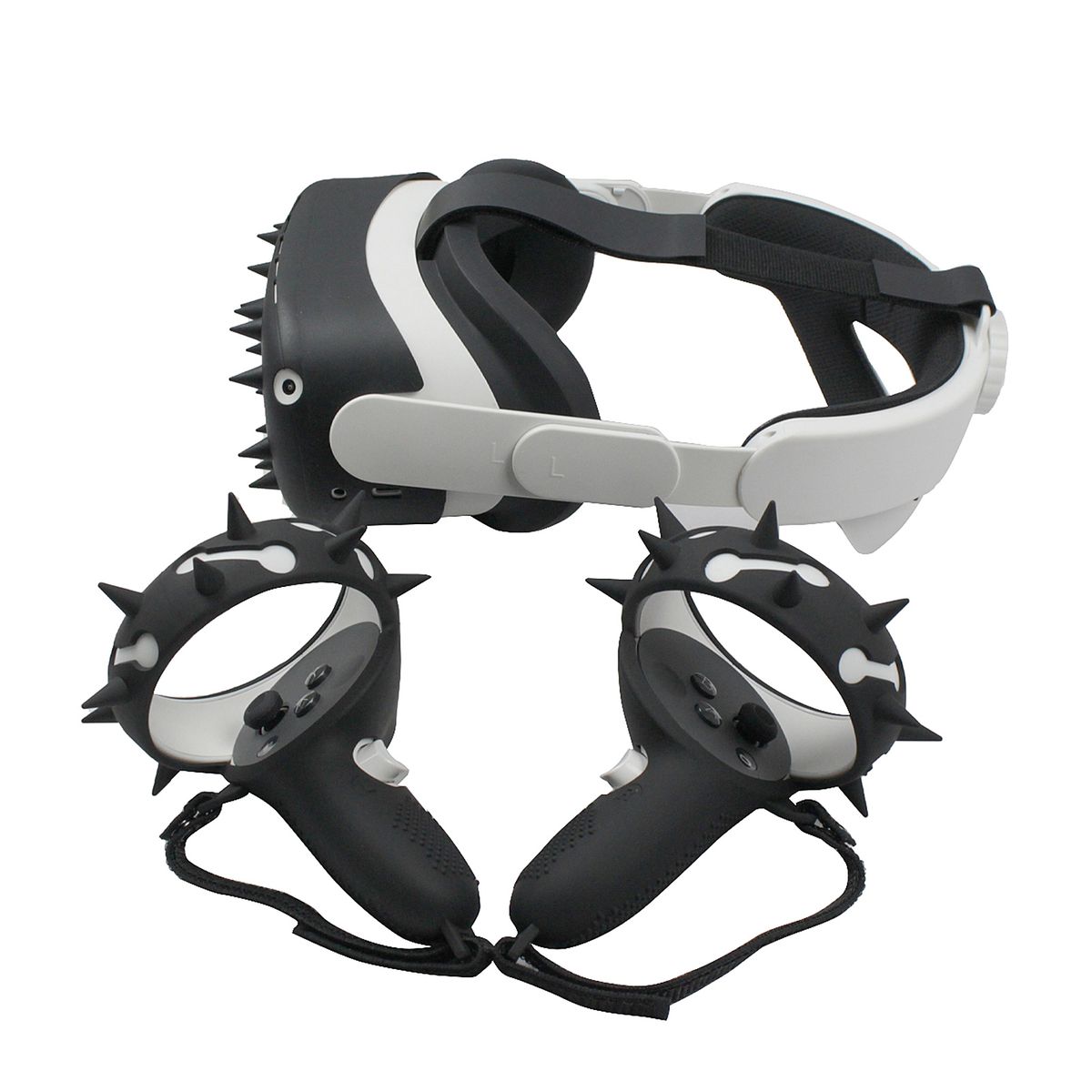 Soft Touch Controller Grip Cover For Oculus Quest 2 Accessories  Black