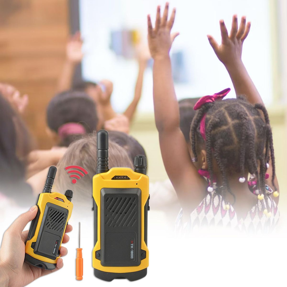 2 Pieces 200M Long Range Kid Toy Gifts Radio Talkies For