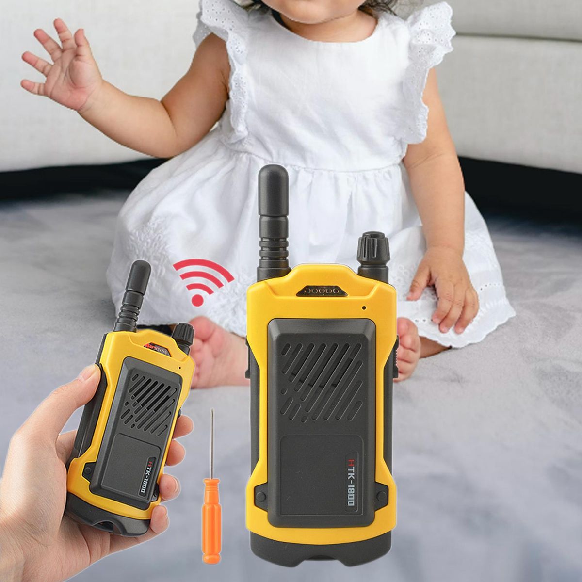 2 Pieces 200M Long Range Kid Toy Gifts Radio Talkies For
