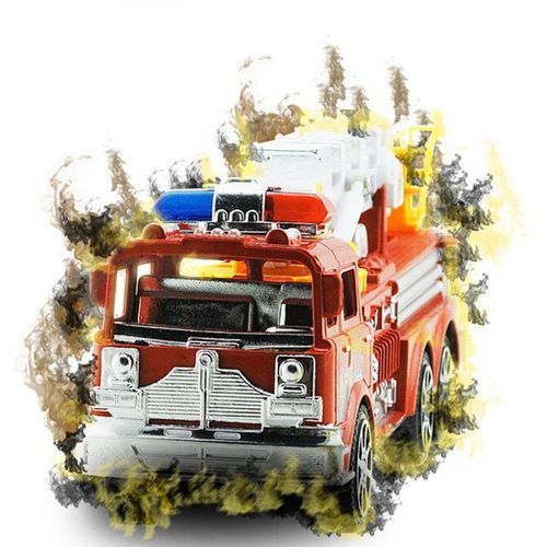 Simulation Ladder Truck Firetruck Toy Educational Vehicle-