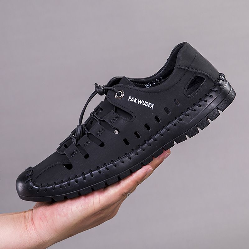 Men's Sandals Low Top Sports Casual Shoes Breathable Black