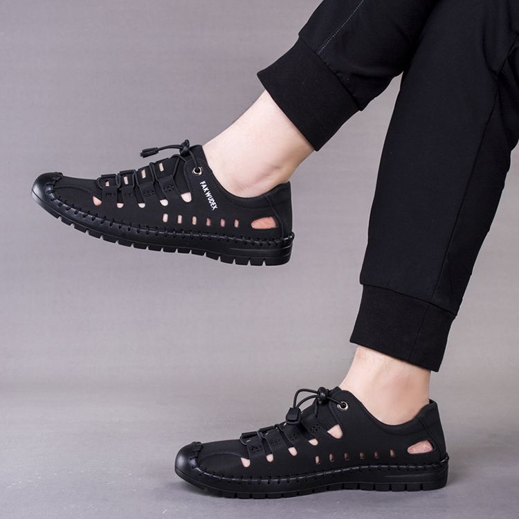 Men's Sandals Low Top Sports Casual Shoes Breathable Black