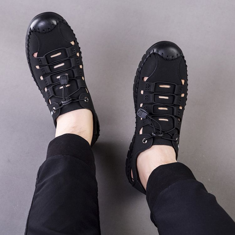 Men's Sandals Low Top Sports Casual Shoes Breathable Black