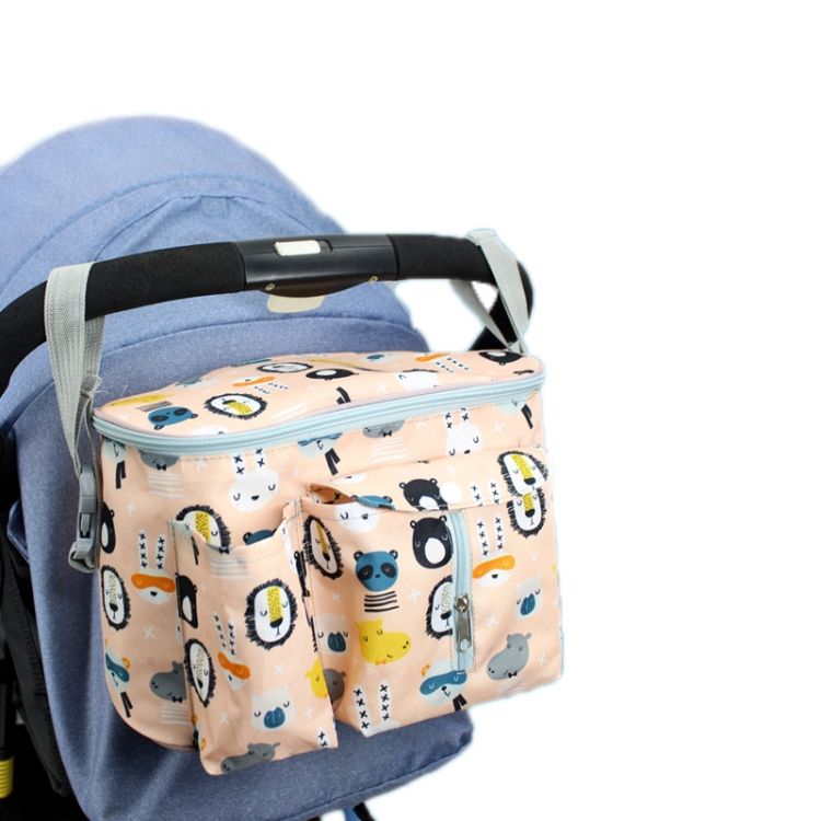 Multifunctional Stroller Storage Bag, Colour: Yellow Zoo