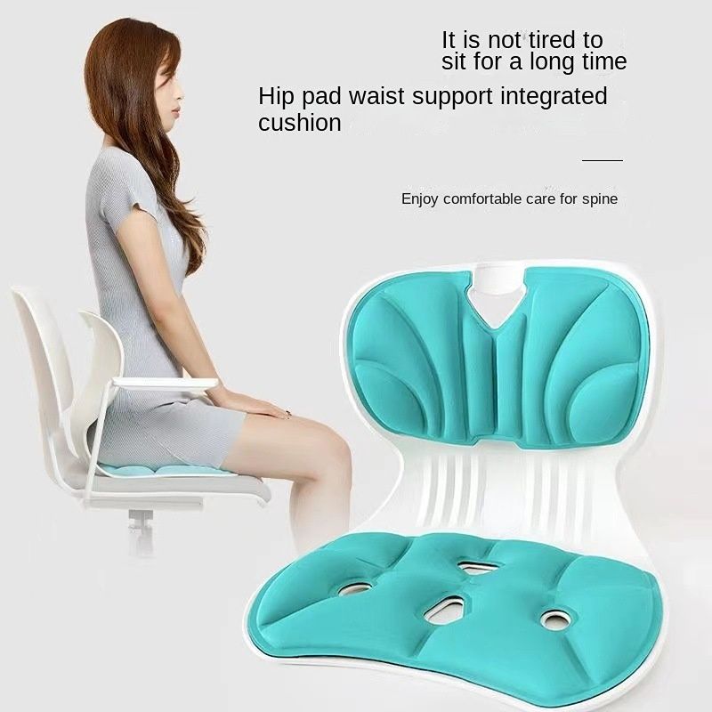Sitting Posture Correction Chair Ergonomic Lower Back Support Lumbar Posture Corrector For Low Back Pain Relief For Home Office Sky Blue