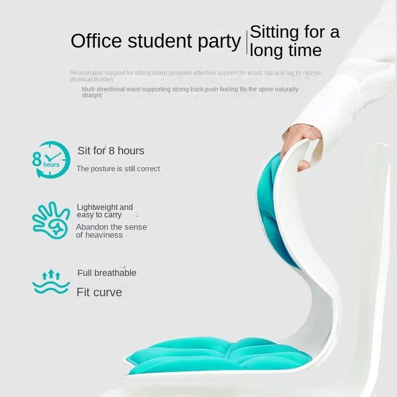 Sitting Posture Correction Chair Ergonomic Lower Back Support Lumbar Posture Corrector For Low Back Pain Relief For Home Office Sky Blue
