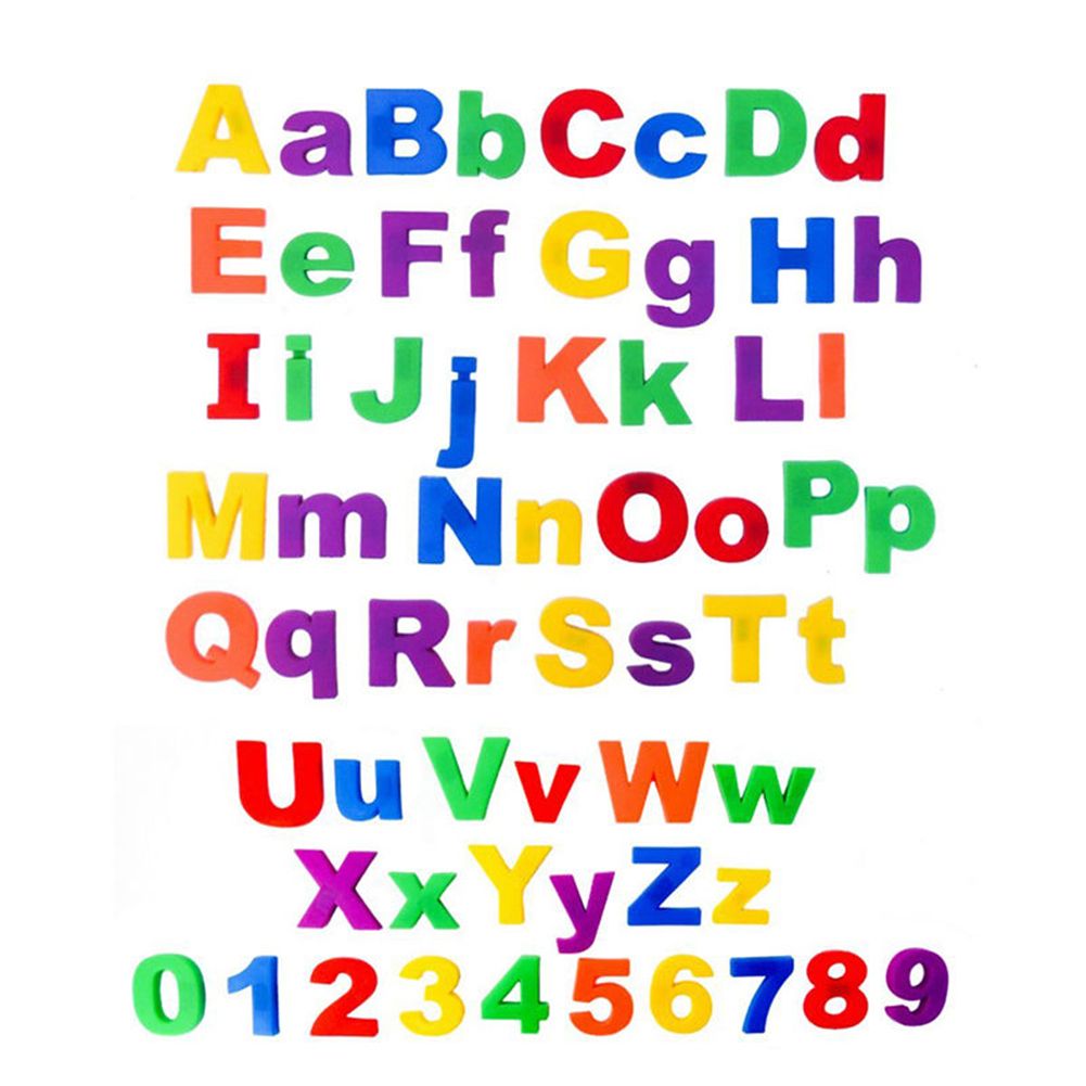 26Pcs Lower/Upper Case Alphabet Letters Number Fridge-