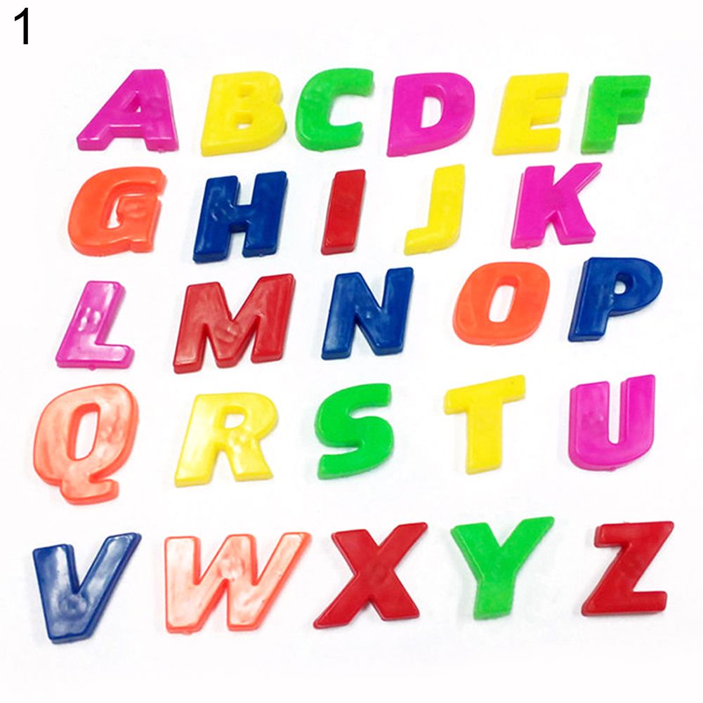 26Pcs Lower/Upper Case Alphabet Letters Number Fridge-
